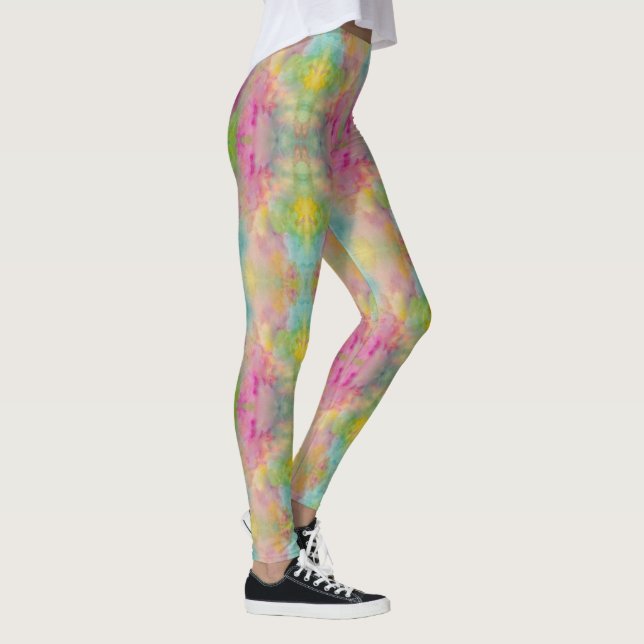 pastellvattenfärg leggings (Höger)