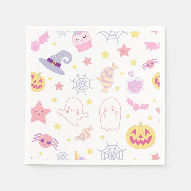 Pasteloween Cute Halloween Papper Pappersservett (Framsidan)