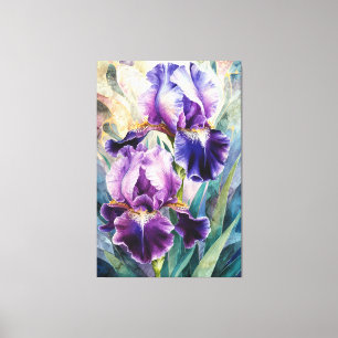 *~* Pastels Flower Artsy Iris Painting AP84 Canvastryck