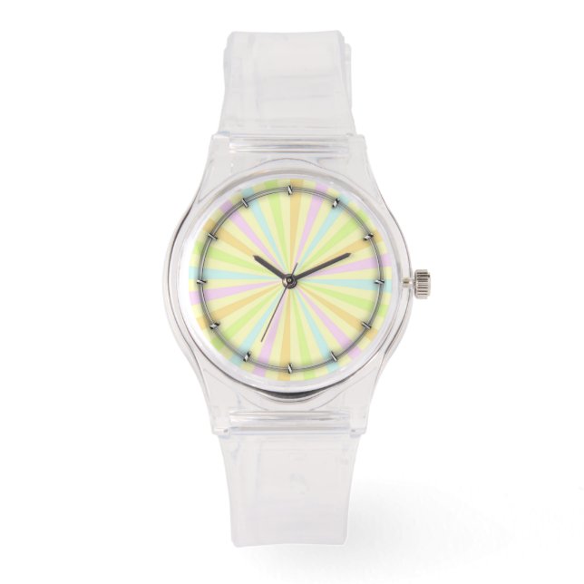 Pastels Spinning Wheel Sol Burst Armbandsur (Framsida)