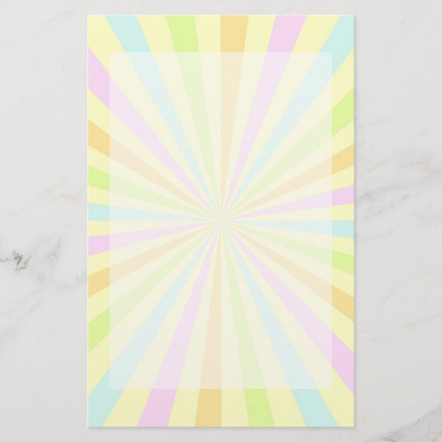Pastels Spinning Wheel Sol Burst Brevpapper (Framsida)