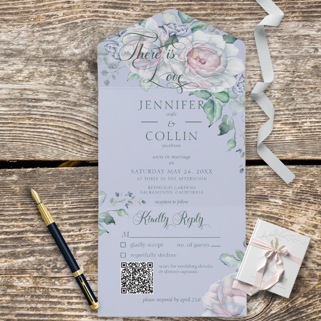 Pastels & White Peonies Peri Blommigt QR-kod (Skapare uppladdad)