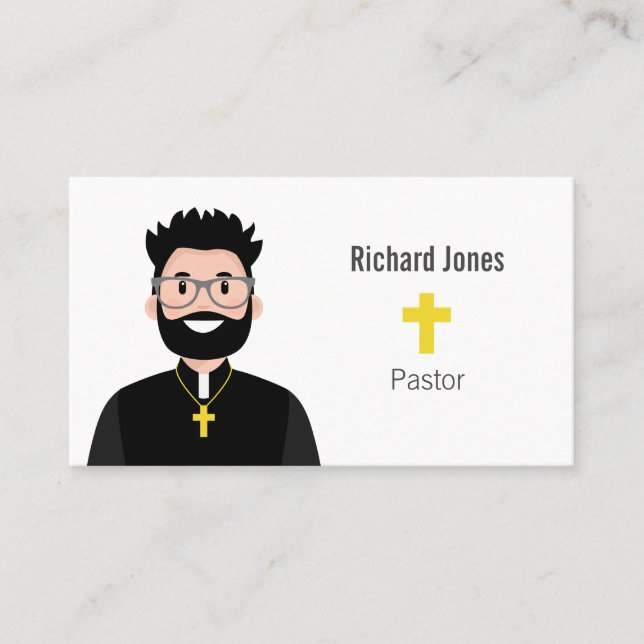 Pastor-Affärskort Visitkort (Framsida)