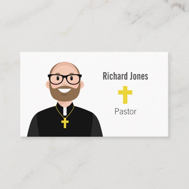 Pastor-Affärskort Visitkort (Framsida)