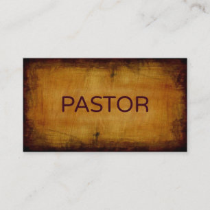 Pastor Antique Brushed-Affärskort Visitkort
