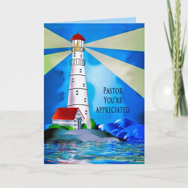 Pastor Apprecision Lighthouse Beacon Light on Sea Kort (Framsida)