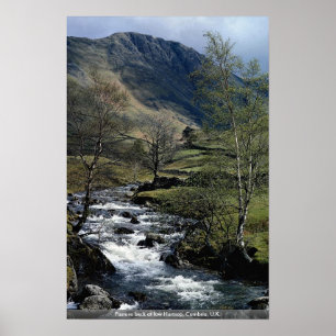 Pastor beck vid lågt Hartsop, Cumbria, Förenade ku Poster