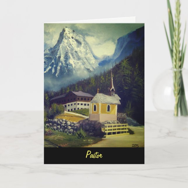 Pastor Birthday Card Kort (Framsida)