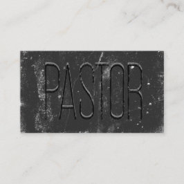 Pastor Black Grunge Chalkboard Church Visitkort