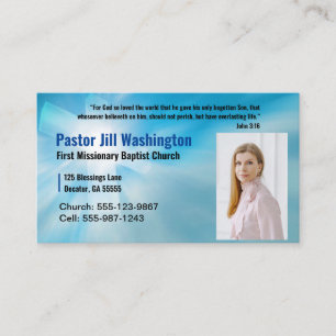 Pastor Blue-Affärskort Visitkort