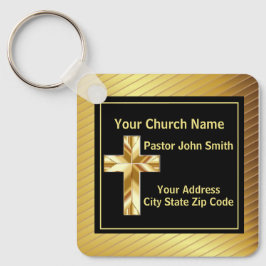 Pastor Classy Guld och Black Nyckelring