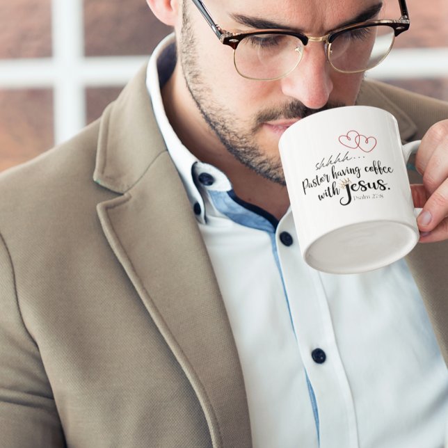 PASTOR COFFEE MED JESUS Christian Quiet Time Kaffemugg (Skapare uppladdad)