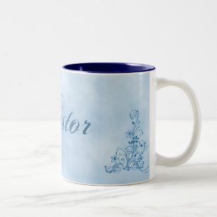 Pastor Coffee Mugg- Large: Himlar Blue Elegance Två-Tonad Mugg