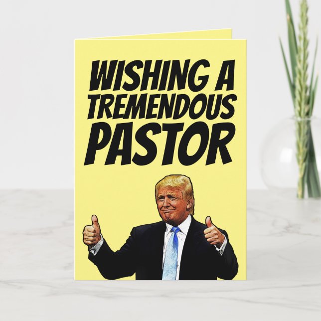 PASTOR DONALD TRUMP FÖDELSEDAGSKORT HELGKORT (Framsida)