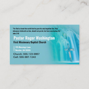 Pastor eller Deacon Kor vattenfall Church C Visitkort