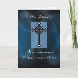 Pastor för eget namn 1:a årsdagen kort