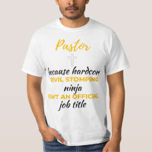 Pastor för Hardcore Djävulen Stomping Ninja bl.l T Shirt