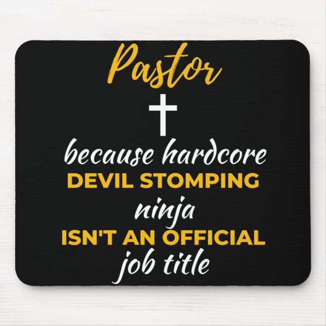 Pastor för Hardcore Djävulen Stomping Ninja Musmatta (Framsidan)