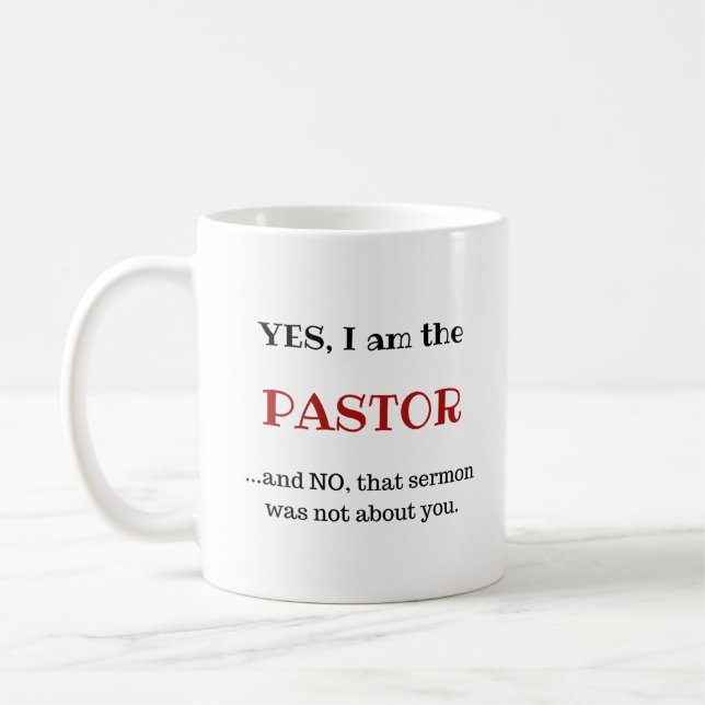 Pastor Funny Gift Mugg Ungdoms pastoruppskattning (Vänster)