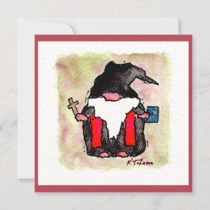 "Pastor Gnome"-hälsningskort Kort