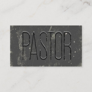 Pastor Grå Grunge Kritskrifttavla Kyrka Visitkort