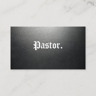 Pastor Illuminated Black Church Visitkort