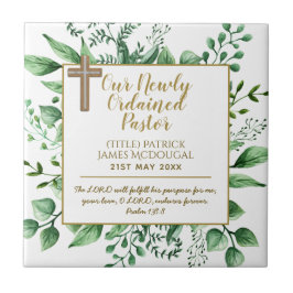 Pastor Installation New Ordached Gift Customized Kakelplatta