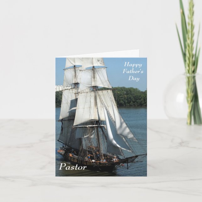 Pastor lycklig Fars dag Helgkort (Framsida)