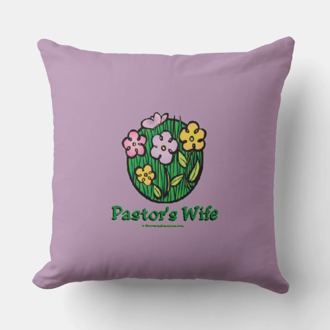 Pastor Maka - blommor Kudde (Framsida)