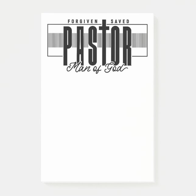 Pastor Man of God Post-it Notes Block (Framsida)