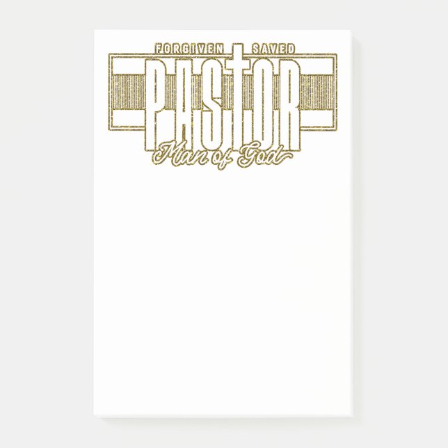 Pastor Man of God Post-it Notes Block (Framsida)