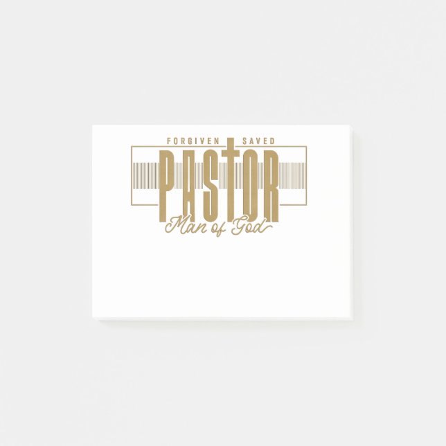 Pastor Man of God Post-it Notes Block (Framsida)