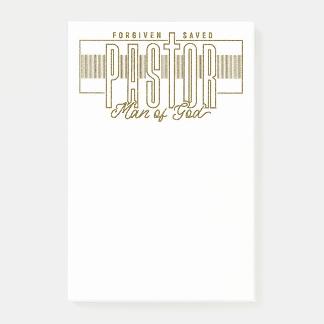 Pastor Man of God Post-it Notes Block (Framsida)