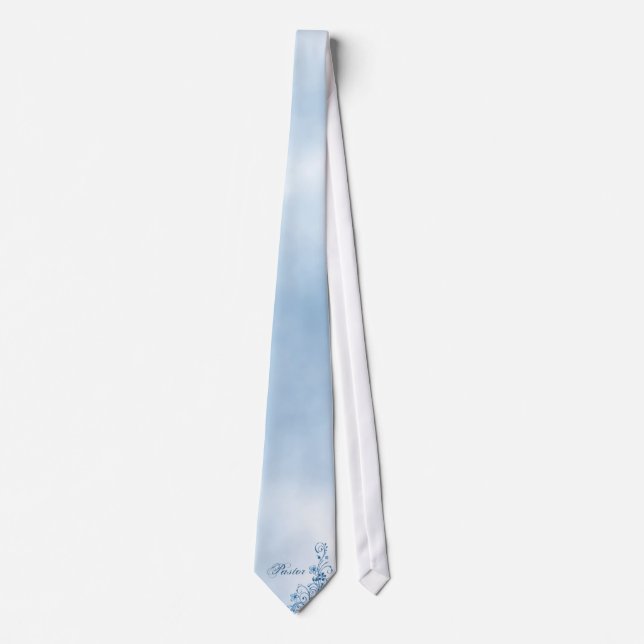 Pastor-Manar Tie: Himlar Blue Elegance Slips (Framsida)