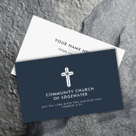Pastor Modern Minimal Religiösa Kor Visitkort