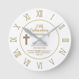 PASTOR Ordination Anniury Bible Verse Gift Rund Klocka