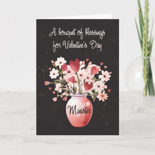 Pastor Religiösa Valentines day Bouquet Blessings Kort