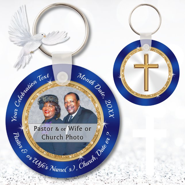 Pastor-uppskattningar eller kyrkans årsdag-favorit nyckelring (Church Anniversary Party Favors. Pastor Anniversary Party Ideas. Pastor and Wife Anniversary. Photo.)