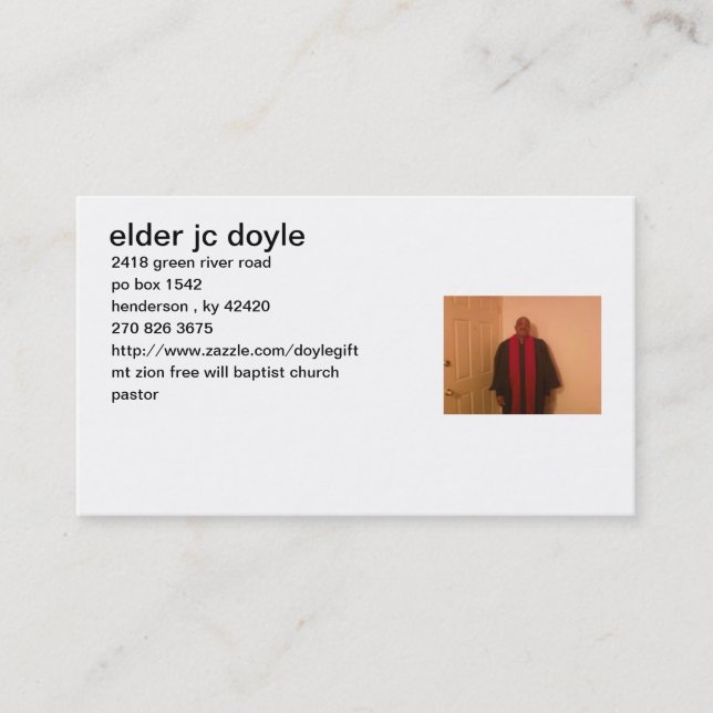 pastor visitkort (Framsida)