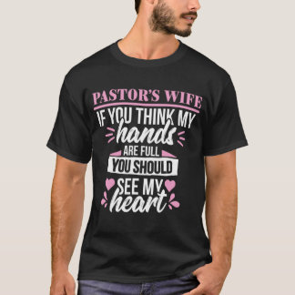 Pastor Wife Cute Heart Christian Church Appreciati T Shirt