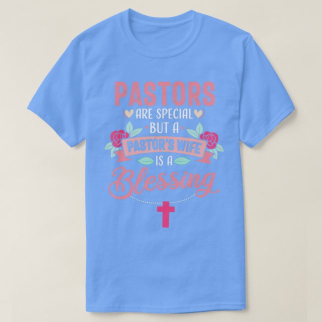 Pastor Wife Funny Speciell Christian Church Apprec T Shirt (Design framsida)