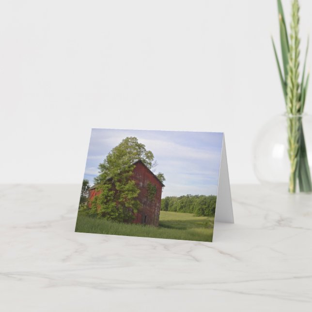 Pastoral Barn Notecard Kort (Framsida)