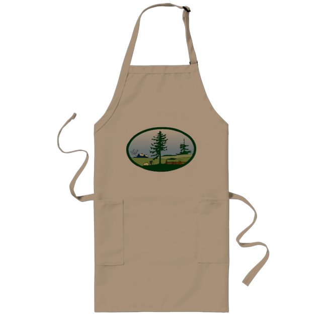 Pastoral Countryside Apron Långt Förkläde (Framsidan)