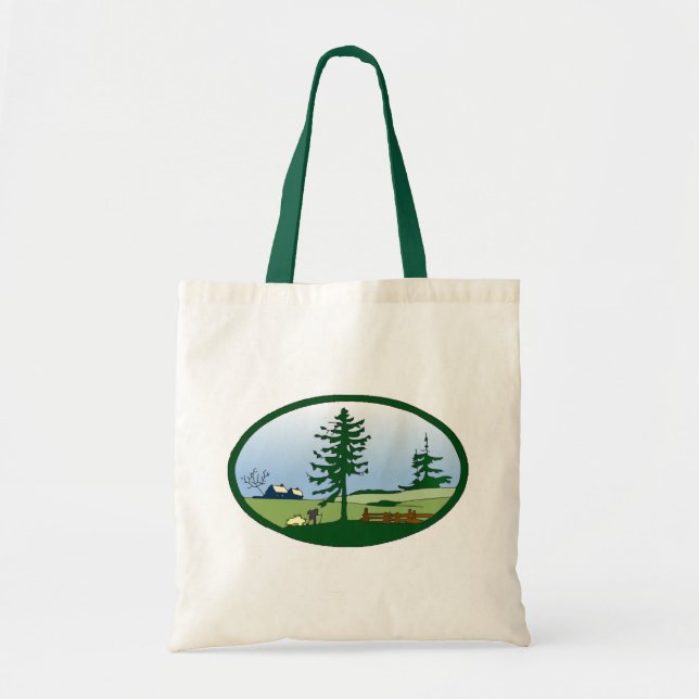 Pastoral Countryside Tote Bag Tygkasse (Framsidan)