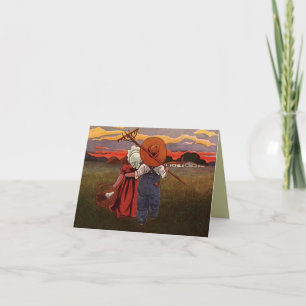 Pastoral Home Rural Farm Ranch Valentines kort
