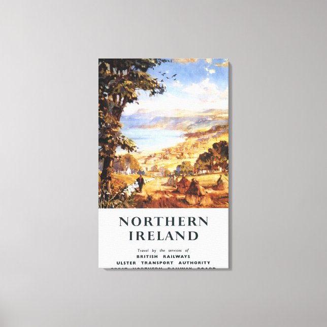 Pastoral Scene Man och Hund British Railways Canvastryck (Framsida)