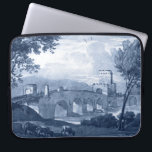 Pastoral Toile - Bridge Laptop Fodral<br><div class="desc">Pastoral Toile III av Claude Lorrain. Har en bro och betesmarker som är gjorda i vackra bläckblåa nyanser.</div>