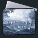 Pastoral Toile - Bridge Laptop Fodral<br><div class="desc">Pastoral Toile III av Claude Lorrain. Har en bro och betesmarker som är gjorda i vackra bläckblåa nyanser.</div>