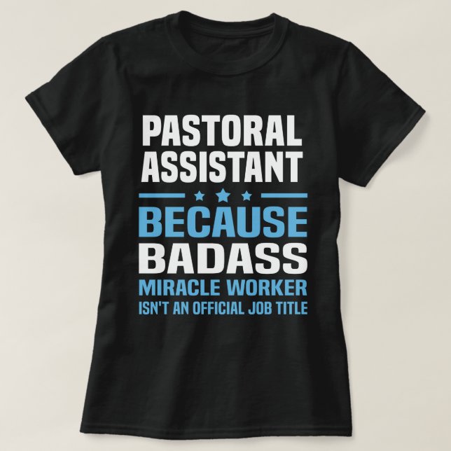 Pastorassistent T Shirt (Design framsida)