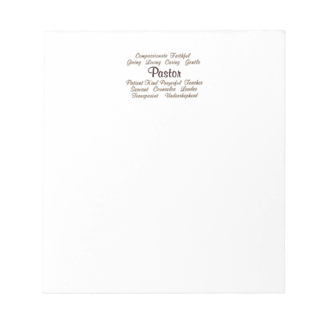 Pastorattribut Anteckningsblock (Framsida)